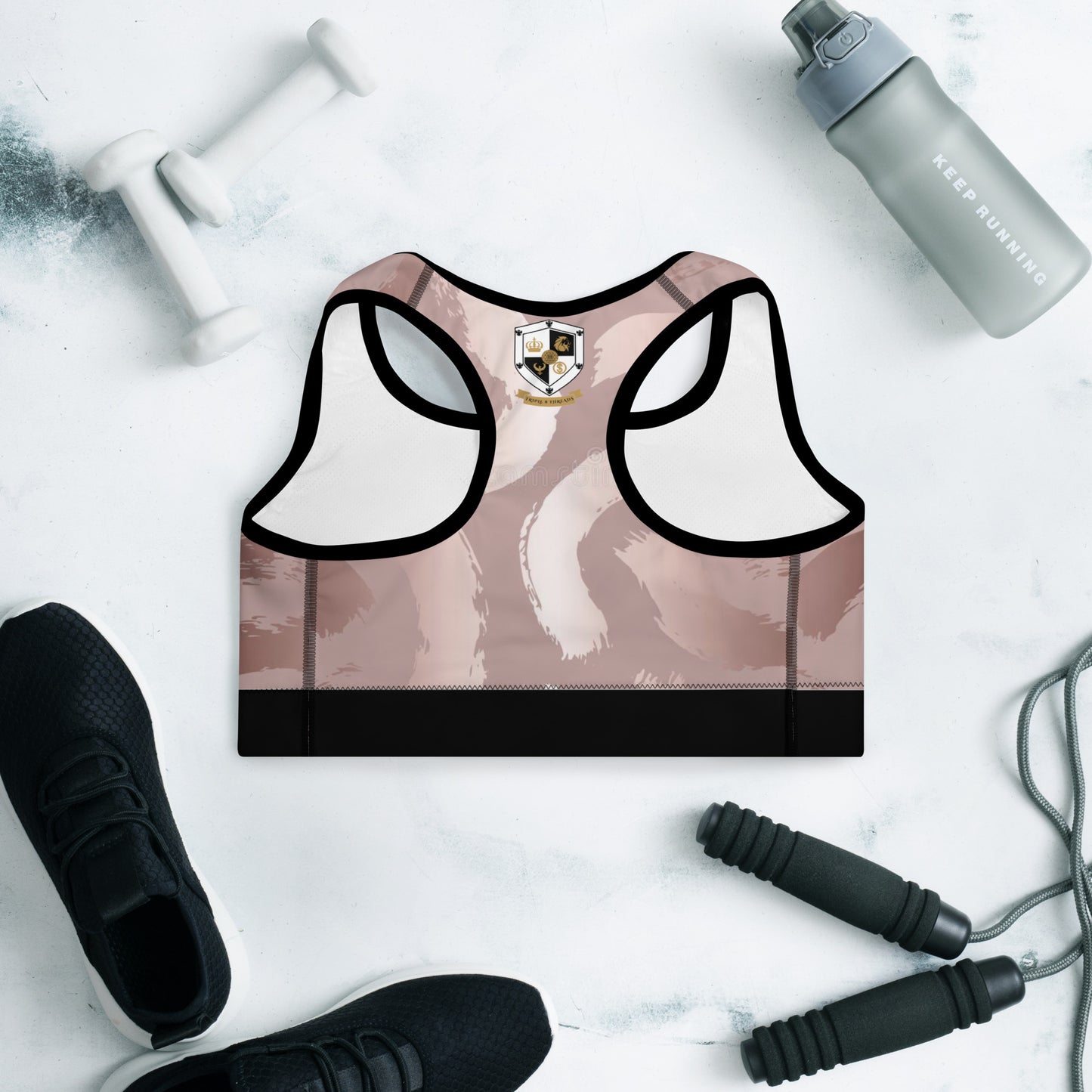 8xquiZit Collection T8T Pynk  Slaymingo Marble Padded Sports Bra