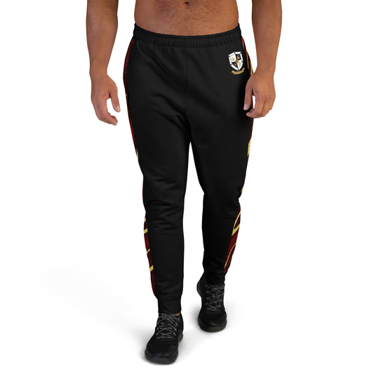 8xquiZit Collection T8T  Ruby Red N Gold Men's Joggers - Black