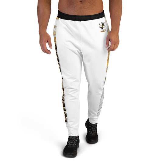 8xquiZit Collection T8T White Marble Men's Joggers - White