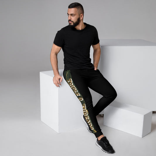 8xquiZit Collection T8T Green Luxury Men's Joggers - Black