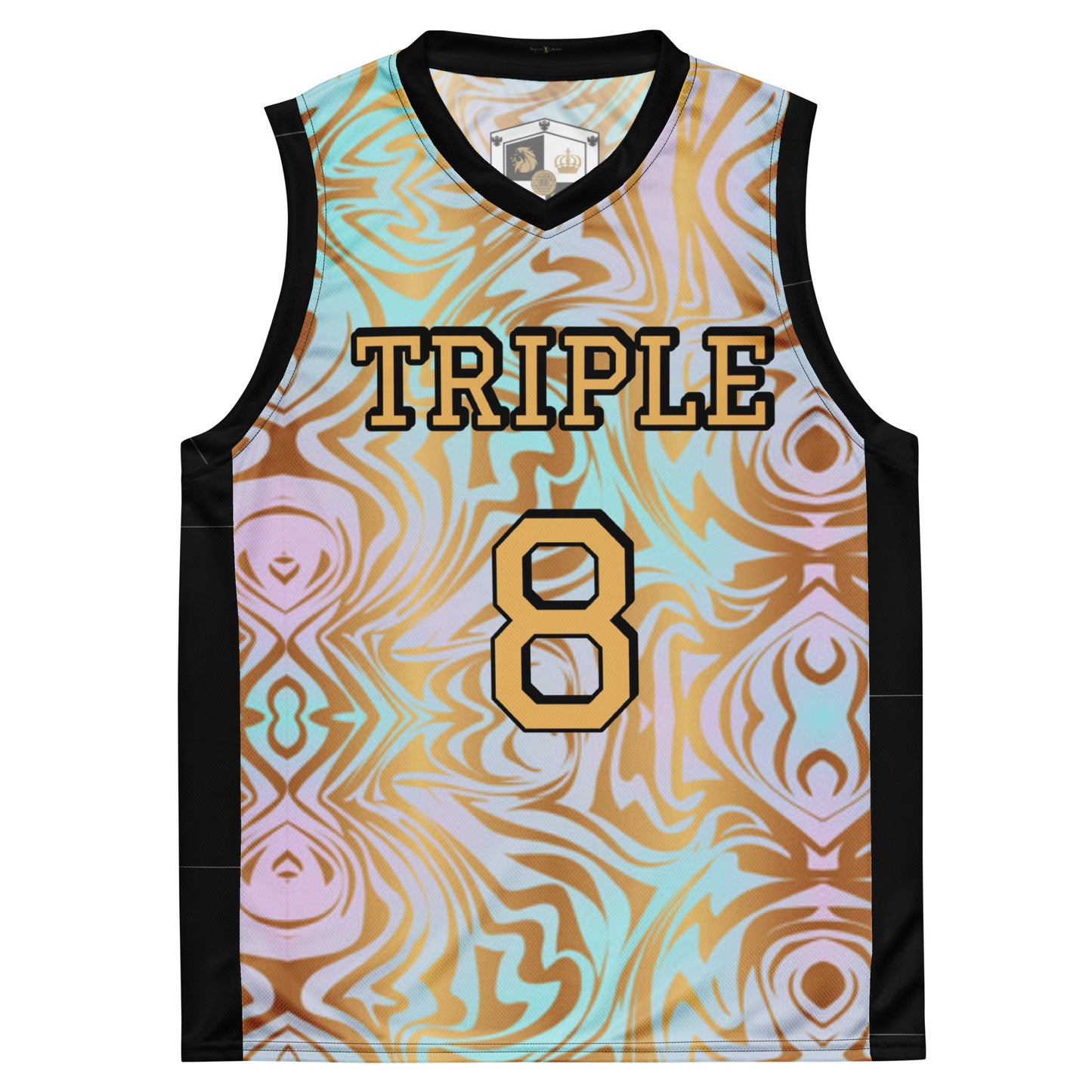 8xquiZit Collection T8T Pynk N Turq Jungle Luv  Unisex Basketball Jersey