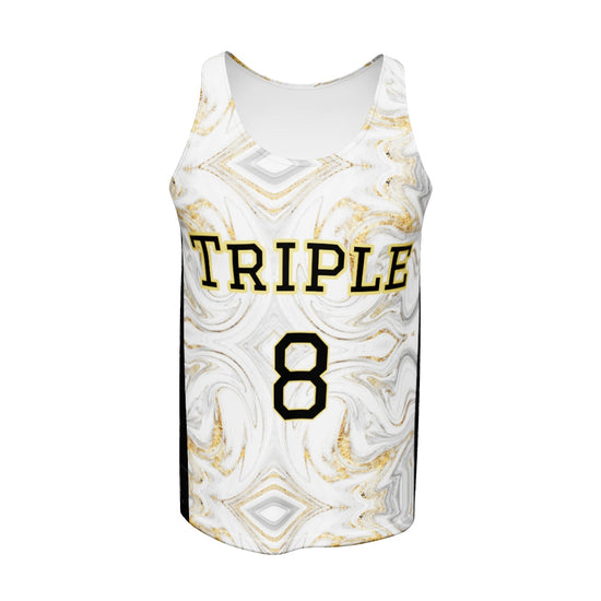 T8T White Marble Unisex Tank Top