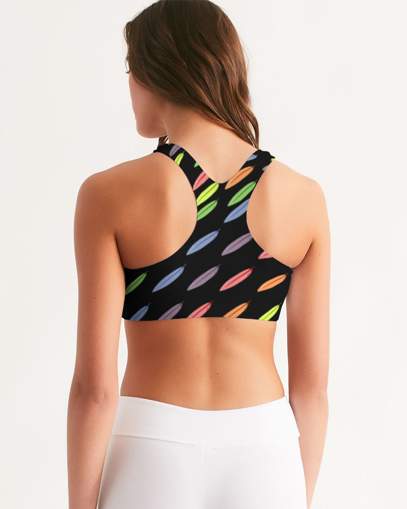 Neon Rainbow Women's Seamless Sports Bra