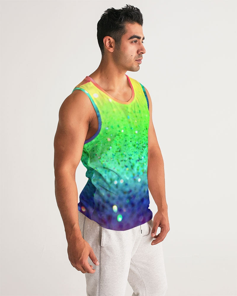 Rainbow Faded Coruscate Men's Sports Tank