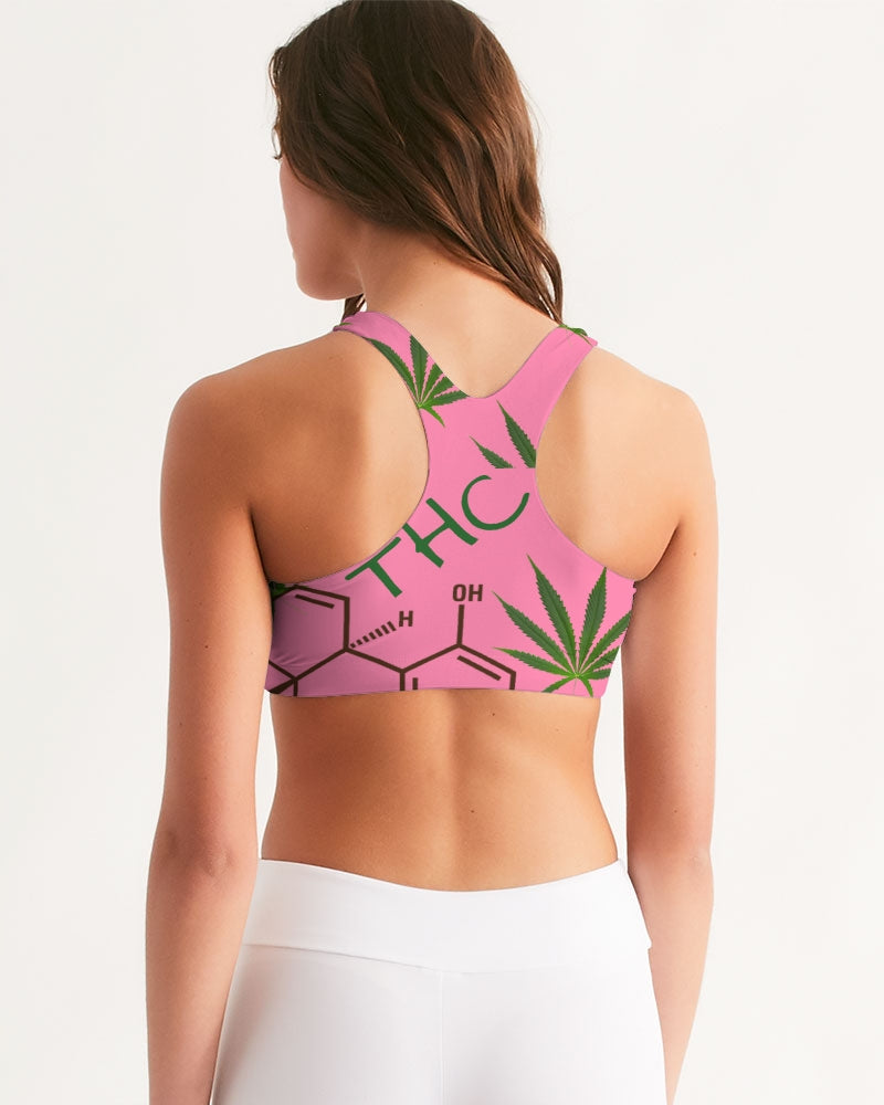 The Molecular Structure- Pink Women's Seamless Sports Bra