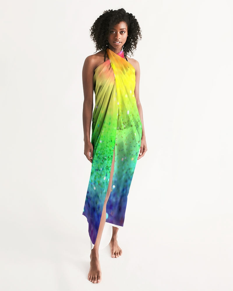 Rainbow Faded Coruscate Swim Cover Up