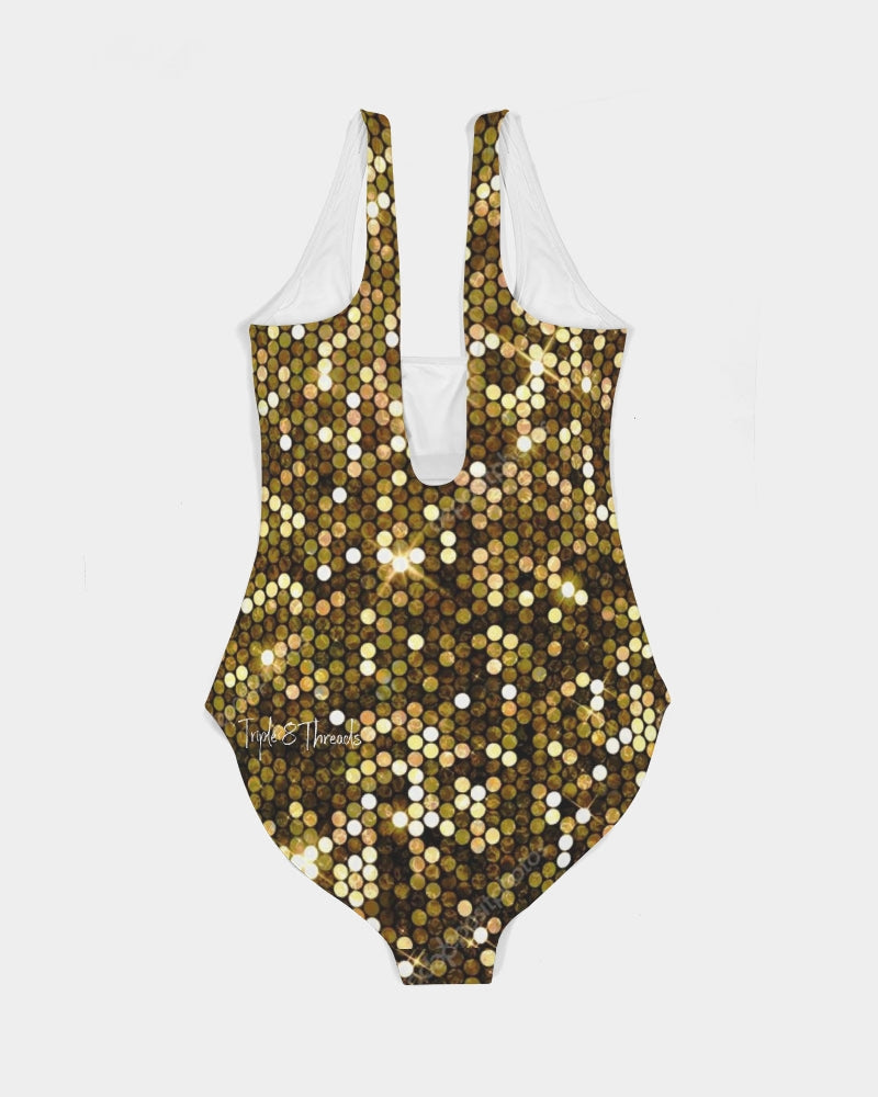 Gold Coruscate Women's One-Piece Swimsuit