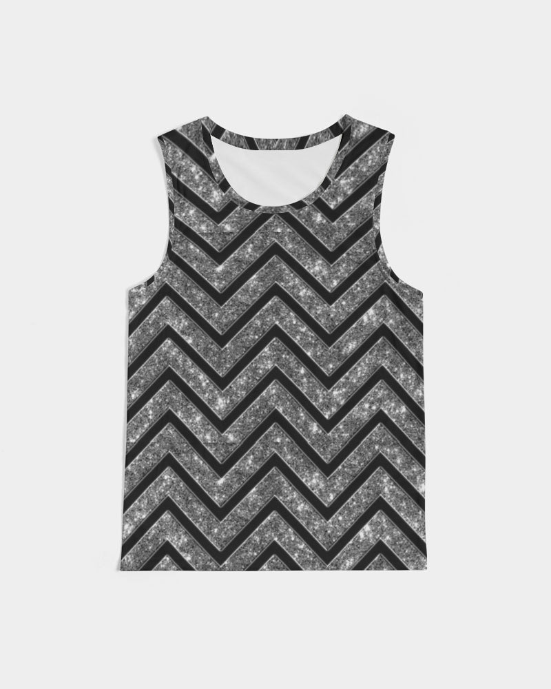 Silver n Black Coruscate Men's Sports Tank