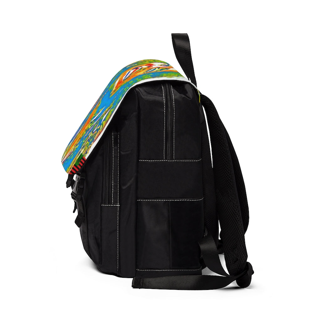 Color Bob Marley - Unisex Casual Shoulder Backpack