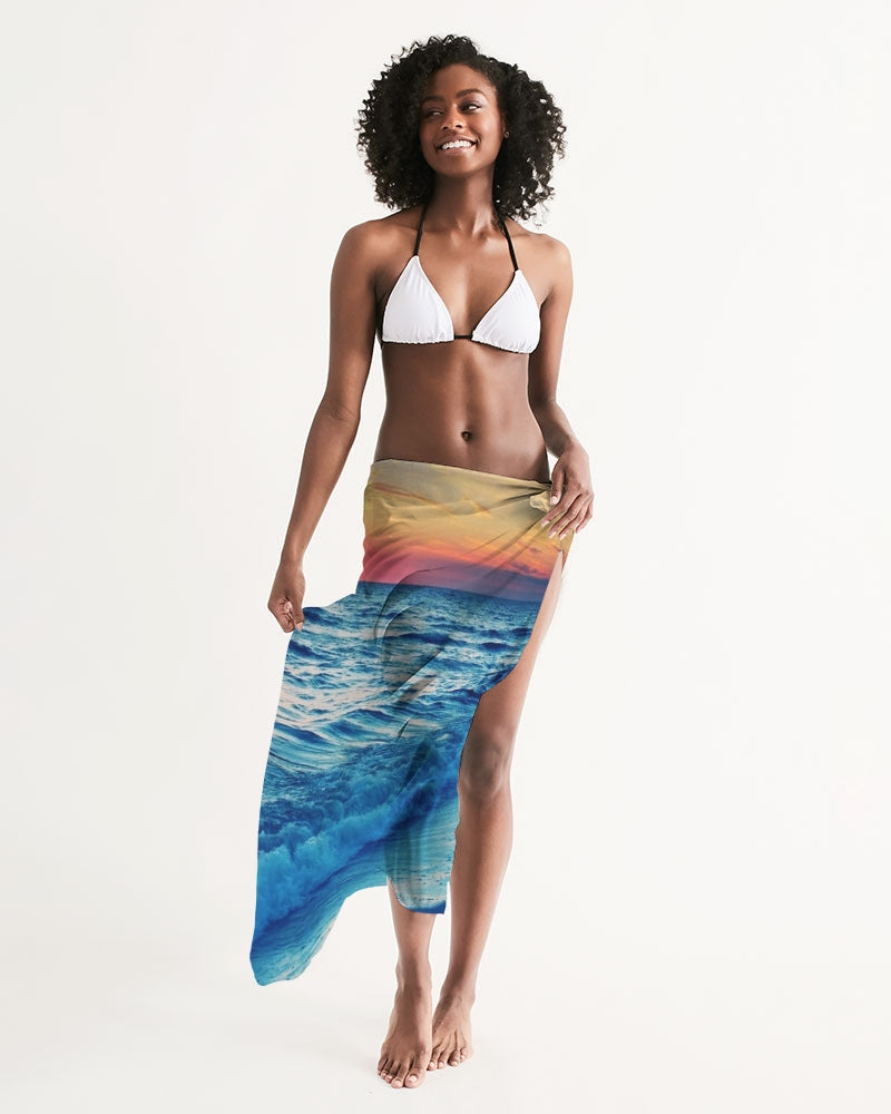 Beach Sunset - Blue Swim Cover Up