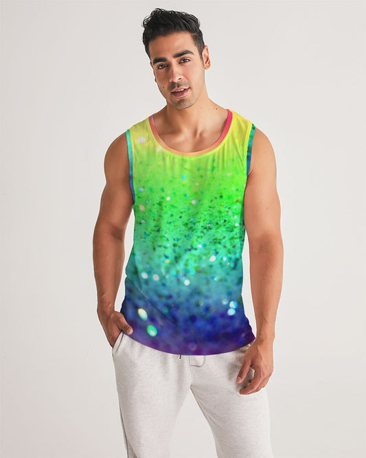 Rainbow Faded Coruscate Men's Sports Tank