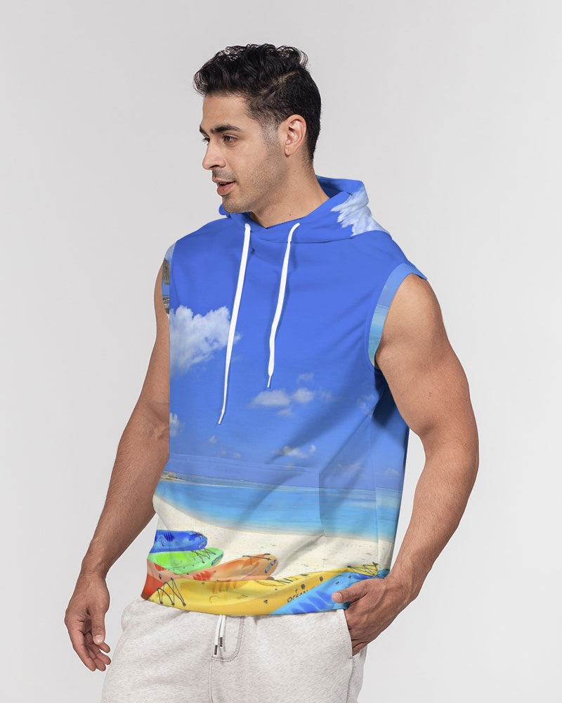 Beach Kayak Men's Premium Heavyweight Sleeveless Hoodie