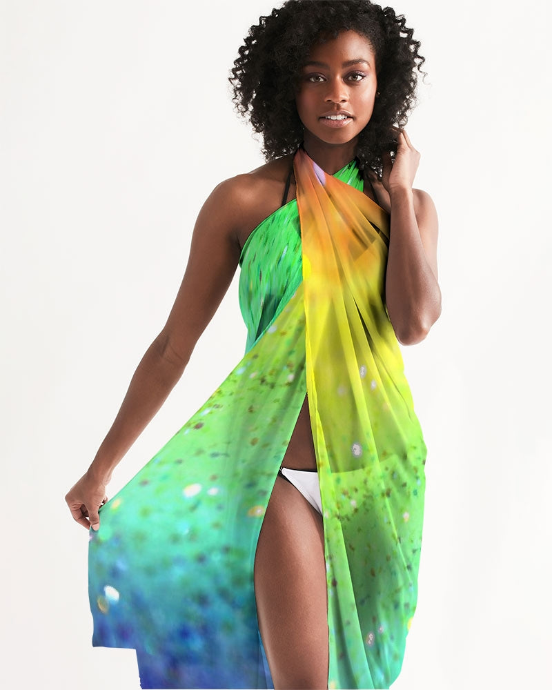 Rainbow Faded Coruscate Swim Cover Up