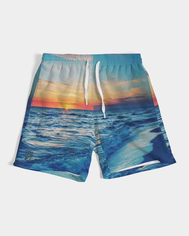 Beach Sunset - Blue Men's Swim Trunk