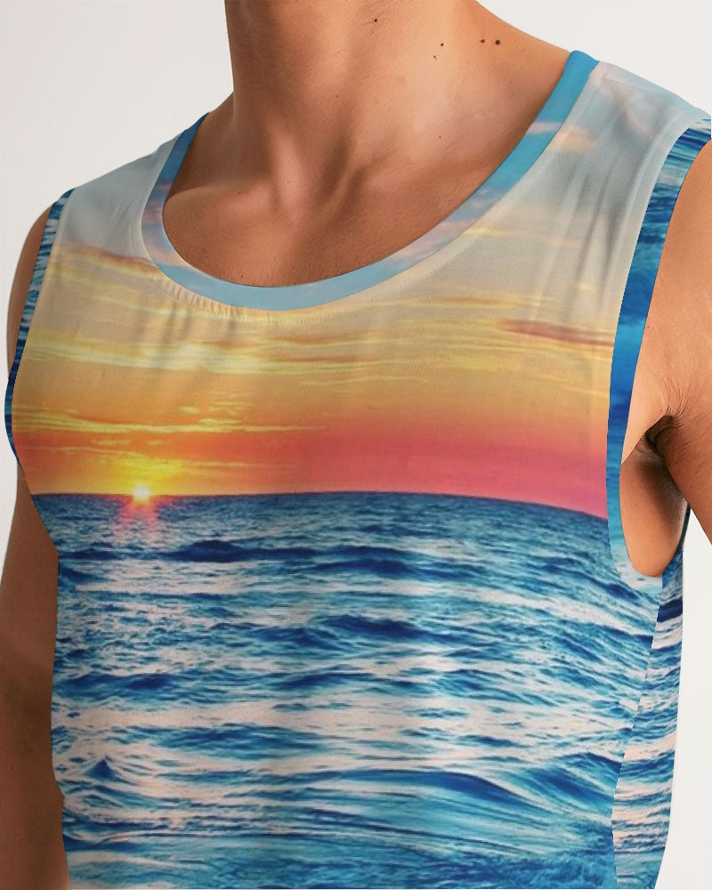 Beach Sunset - Blue Men's Sports Tank