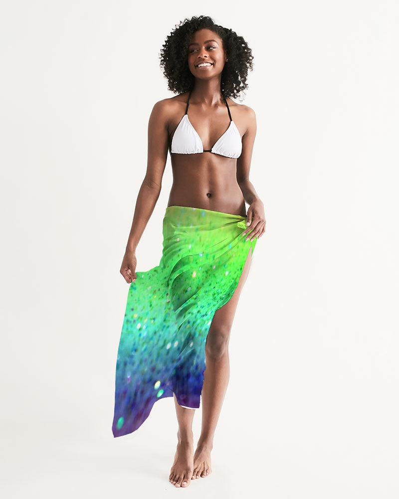 Rainbow Faded Coruscate Swim Cover Up