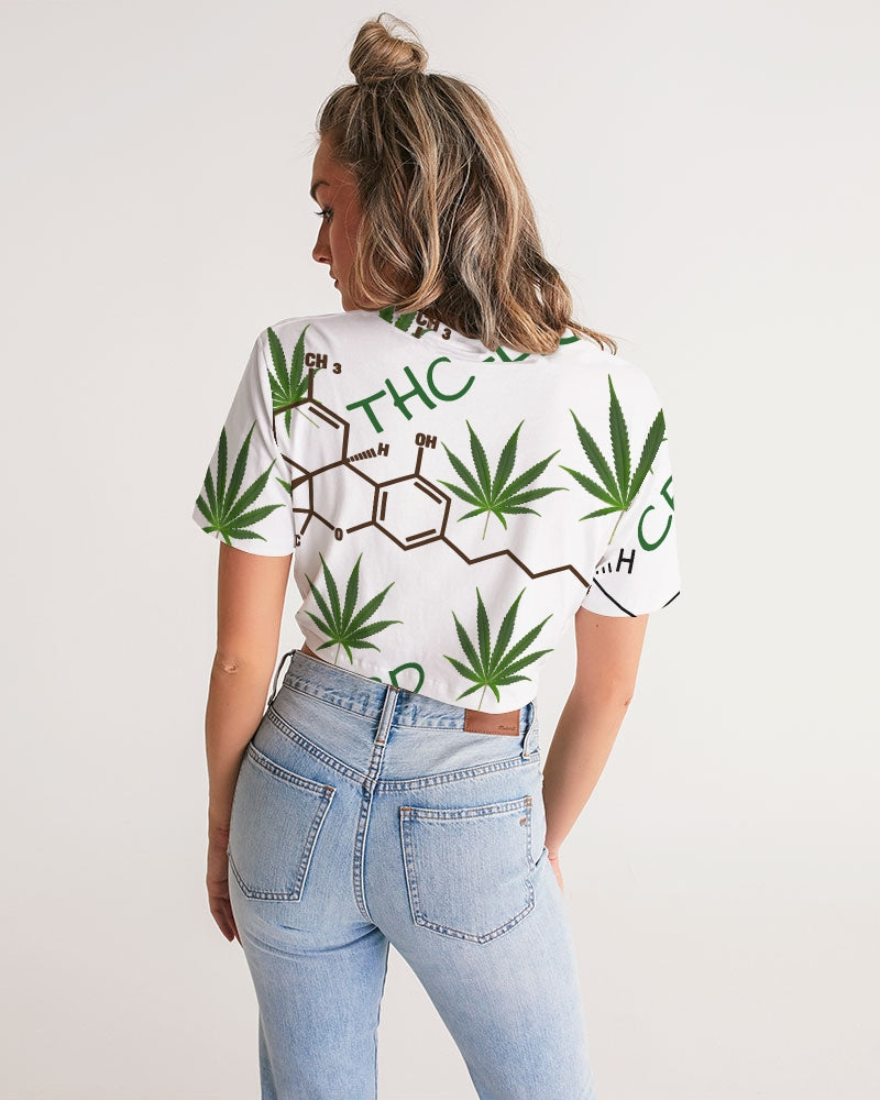 The Molecular Structures Women's Twist-Front Cropped Tee