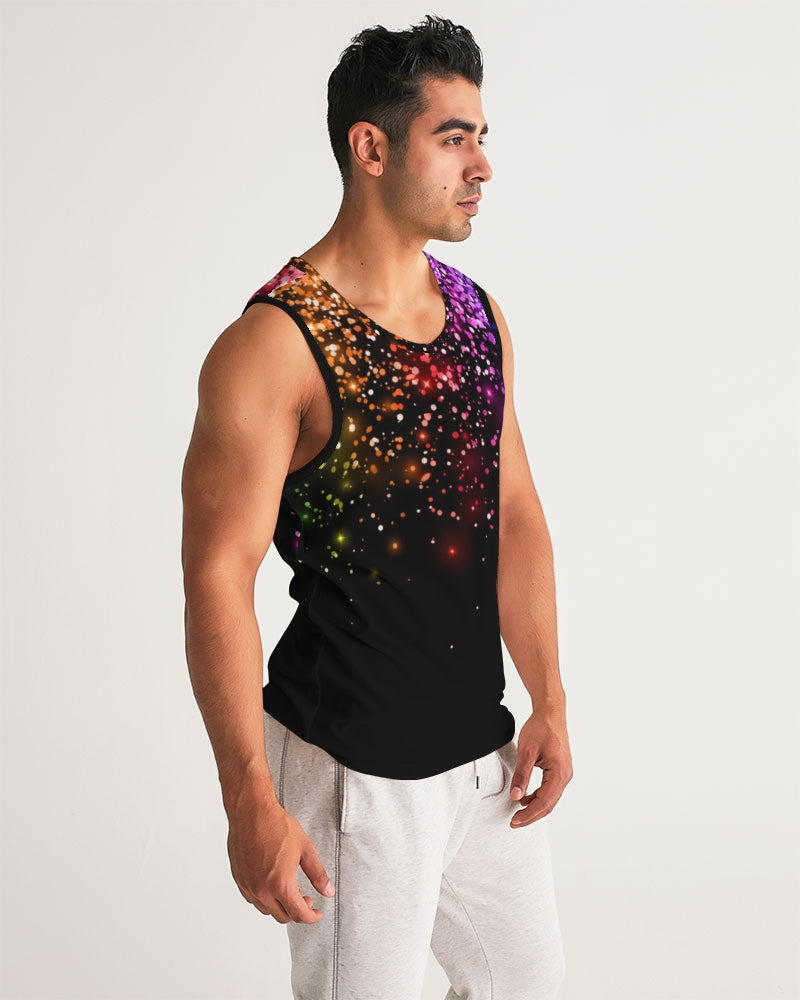 Black Rainbow Coruscate Men's Sports Tank