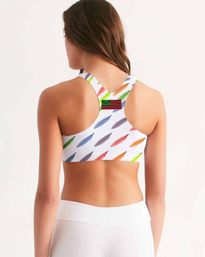 Light Neon Rainbow Women's Seamless Sports Bra