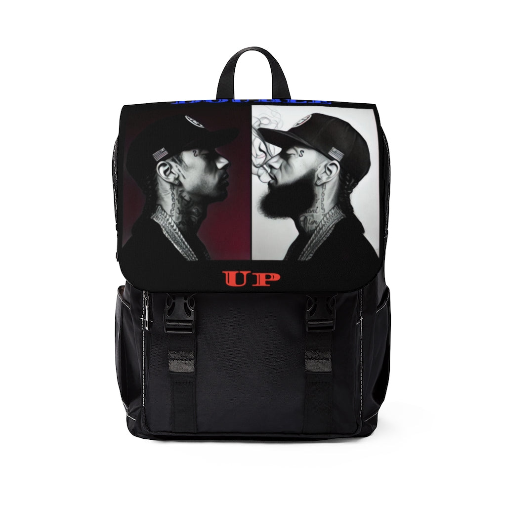 Nip Hussle Double Up Unisex Casual Shoulder Backpack