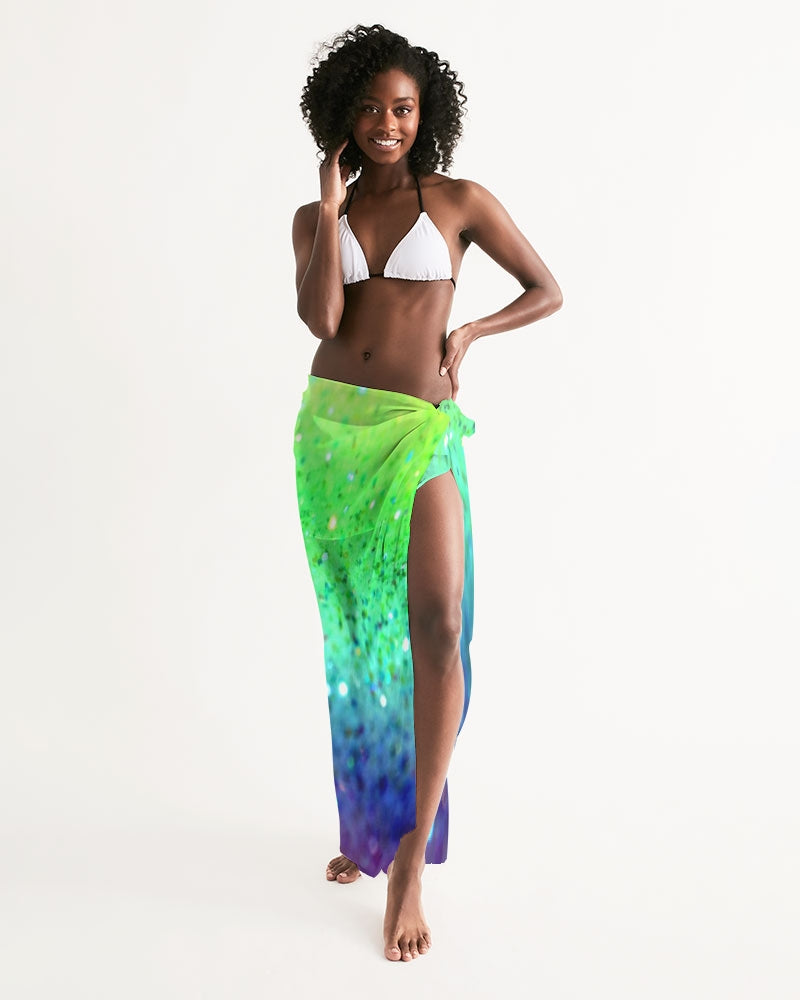 Rainbow Faded Coruscate Swim Cover Up