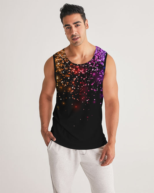 Black Rainbow Coruscate Men's Sports Tank