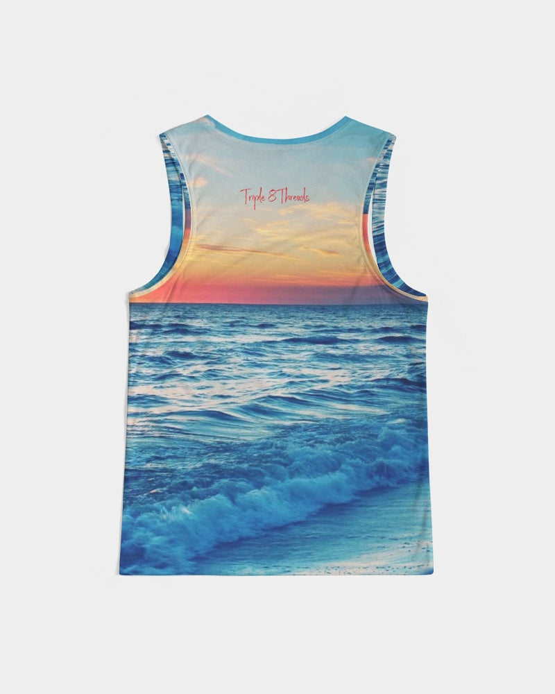 Beach Sunset - Blue Men's Sports Tank