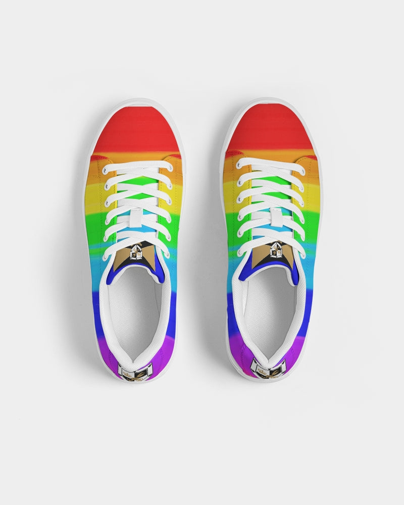 Pride 2022 Men's Painted Rainbow  Faux-Leather Sneaker