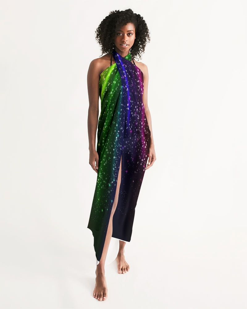 Rainbow Streak Coruscate Swim Cover Up