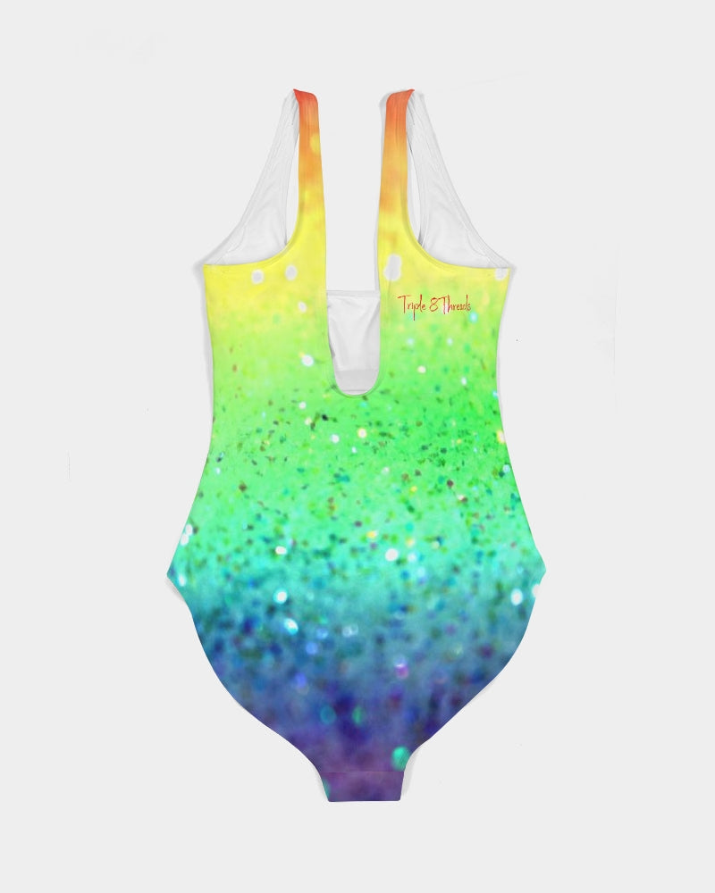 Rainbow Faded Coruscate Women's One-Piece Swimsuit