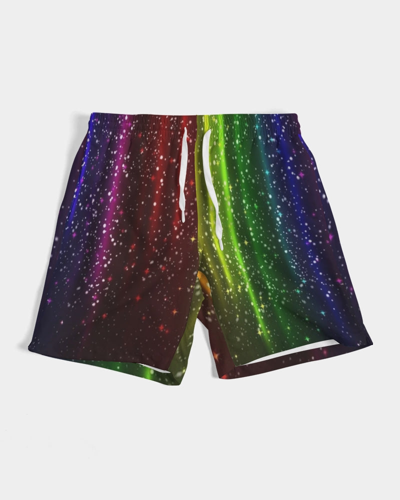 Rainbow Streak Coruscate Men's Swim Trunk