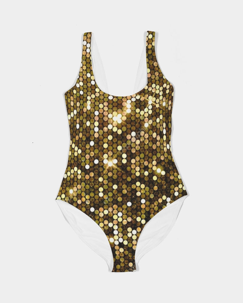 Gold Coruscate Women's One-Piece Swimsuit