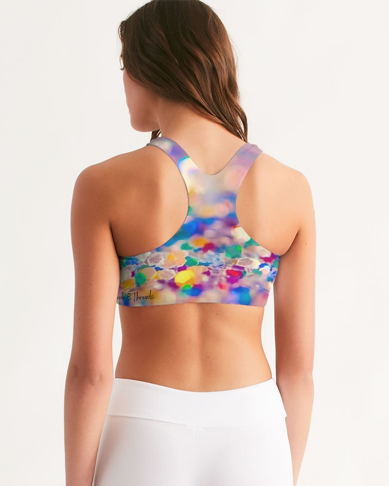 Rainbow Jewels Coruscate Women's Seamless Sports Bra