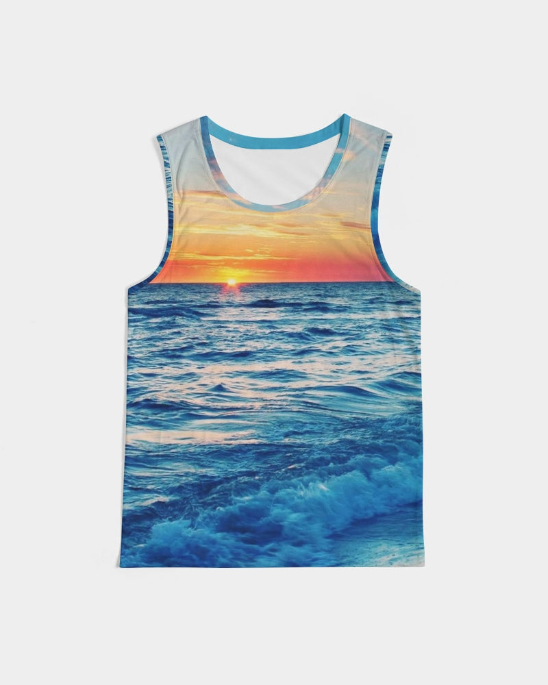 Beach Sunset - Blue Men's Sports Tank