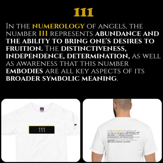 Numerology 111 - Men's White Champion T-Shirt