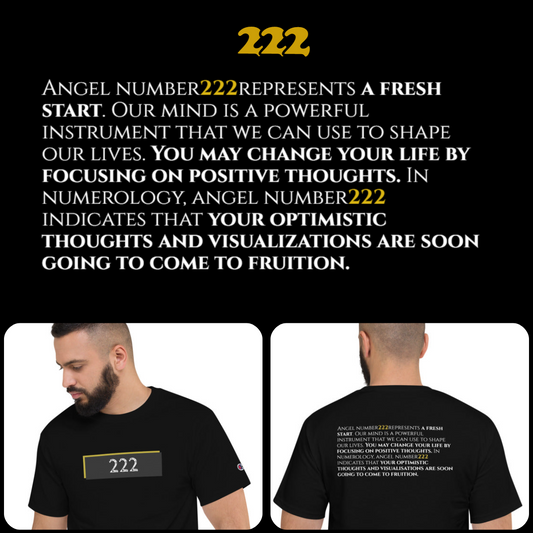 Numerology 222 - Men's Black Champion T-Shirt