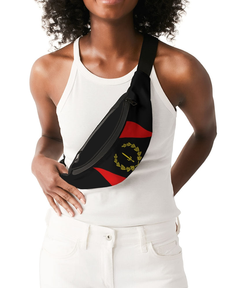 Black American Heritage Flag Crossbody Sling Bag