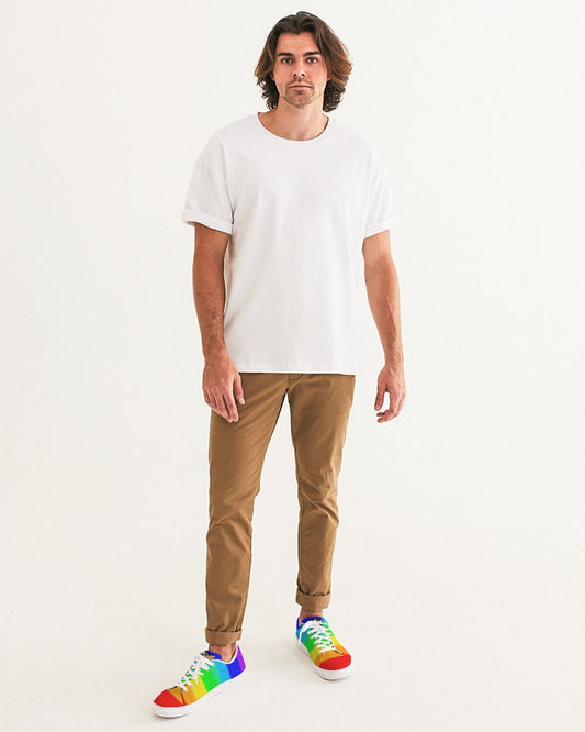 Pride 2022 Men's Painted Rainbow  Faux-Leather Sneaker