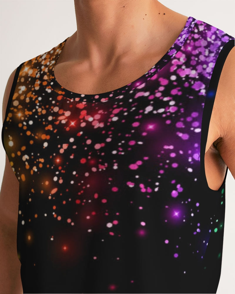 Black Rainbow Coruscate Men's Sports Tank