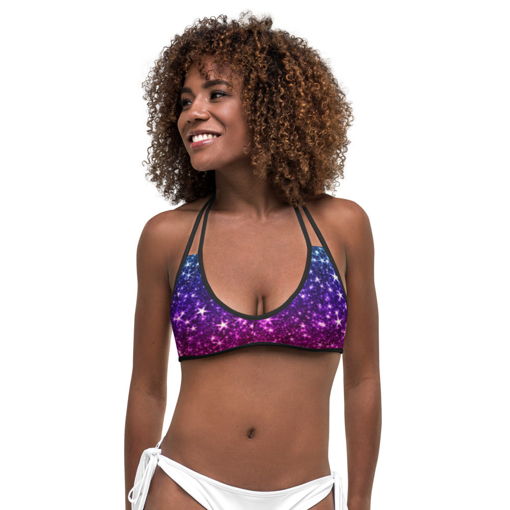 Rainbow Coruscate Bikini Top