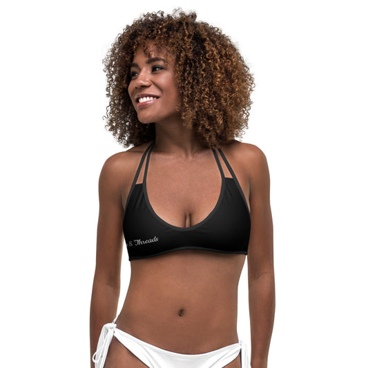 Silver n Black Coruscate Bikini Top