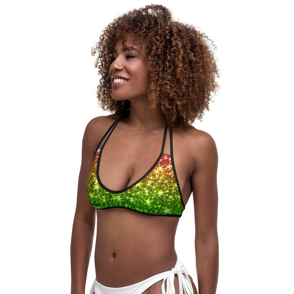 Rainbow Coruscate Bikini Top