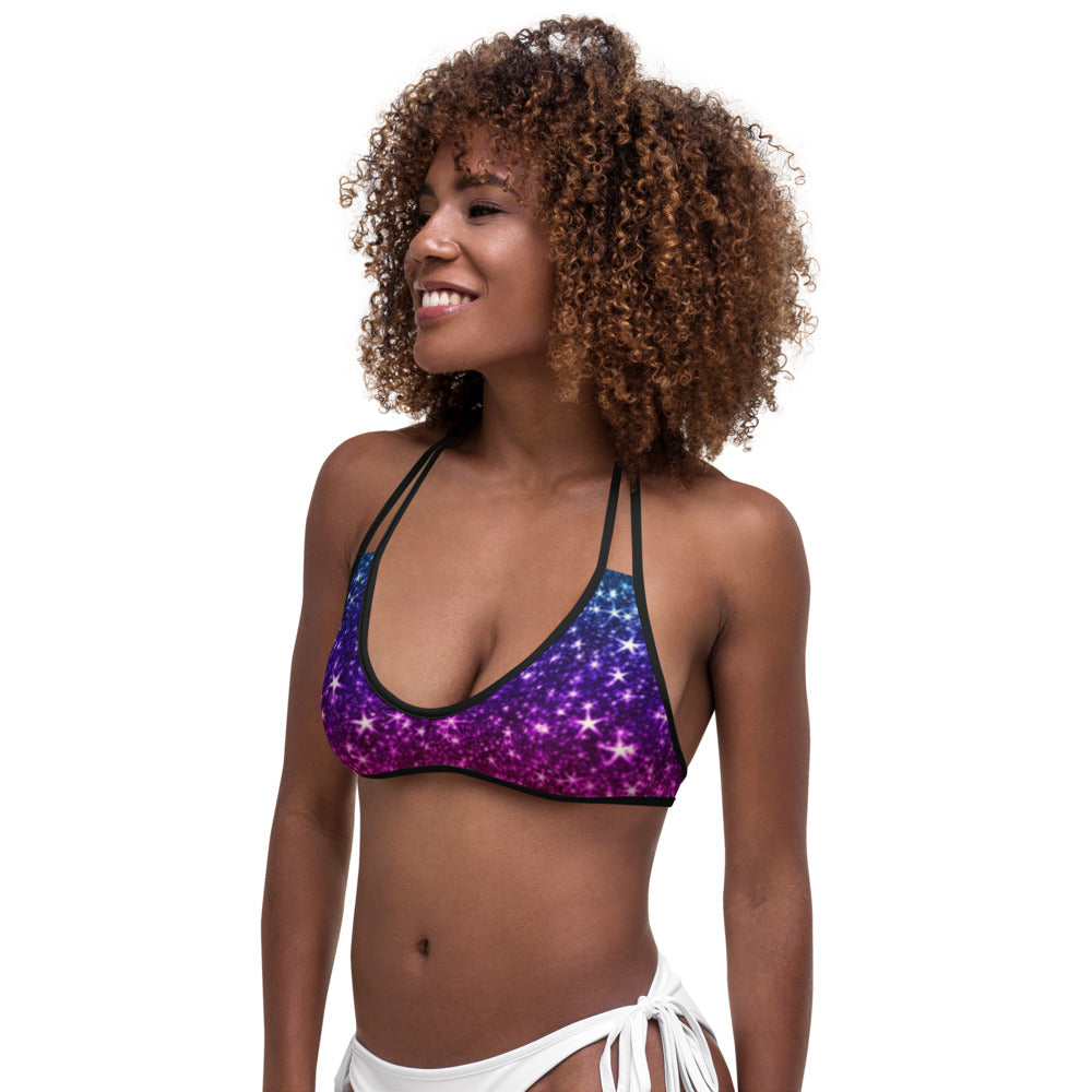 Rainbow Coruscate Bikini Top