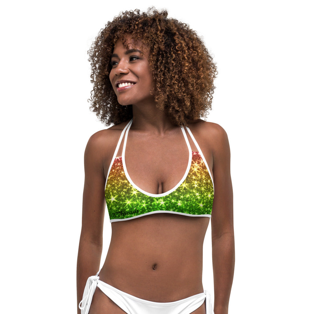 Rainbow Coruscate Bikini Top