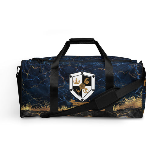 8xquiZit Collection Tri-color Blue, Gold, & White Duffle bag