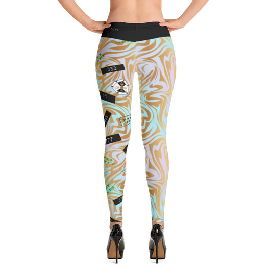 8xquiZit Collection - Pynk N Turq Jungle Luv Leggings
