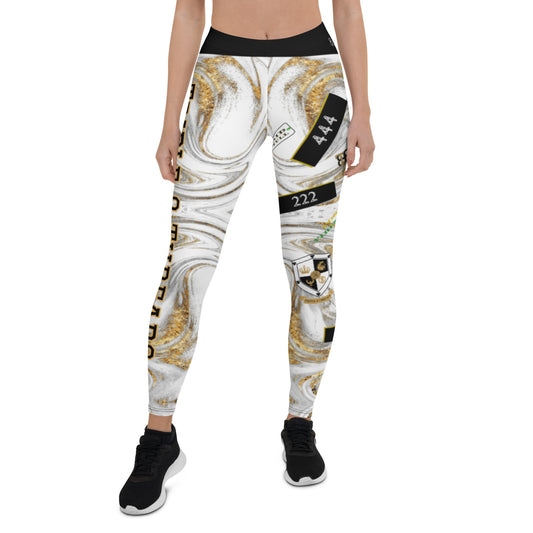 8xquiZit Collection T8T Women's White Marble Manifestation Leggings
