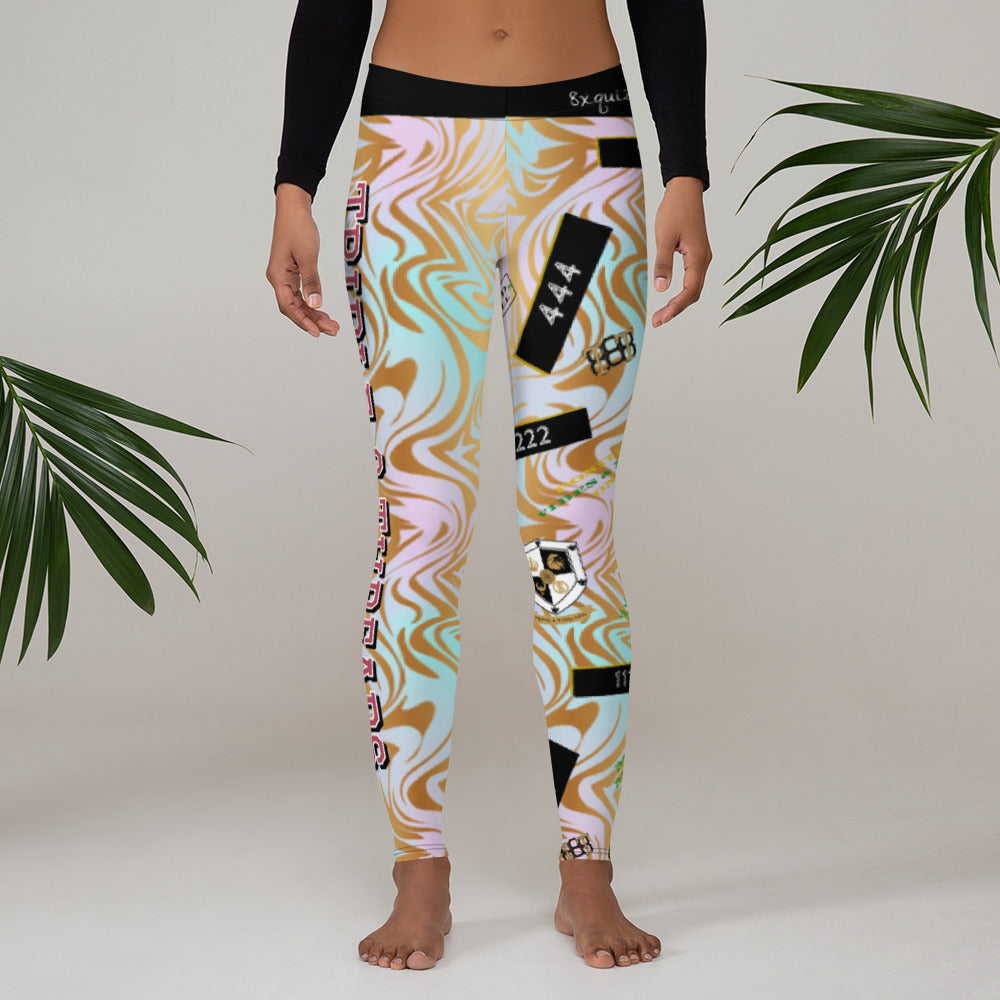 8xquiZit Collection - Pynk N Turq Jungle Luv Leggings