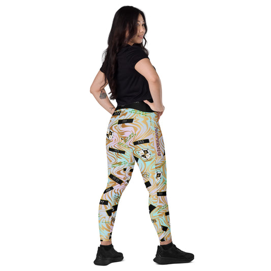 8xquiZit Collection - Pynk N Turq Jungle Luv Leggings with pockets