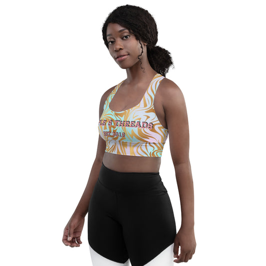 8xquiZit Collection - Pynk N Turq Jungle Luv Longline Sports Bra